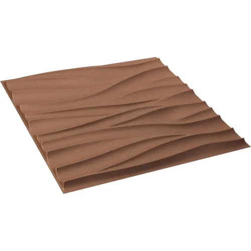 Vista 6 de Ekena Millwork 19 5/8 pulgadas de ancho x 19 5/8 pulgadas de alto, ondulado EnduraWall decorativo 3D, cobre envejecido (cubre 2.67 pies cuadrados).