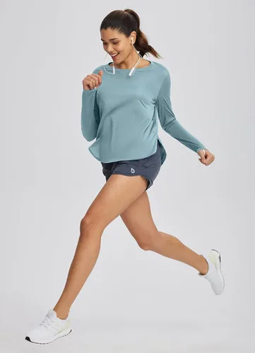 Vista 61 de BALEAF - Camisetas de sol de manga larga para mujer, con FPU 50+, para senderismo, ligeras, de secado rápido, protección contra rayos ultravioleta