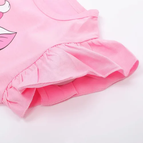 Vista 6 de Popshion Conjuntos de verano de 2 piezas para niñas pequeñas, camiseta de manga con vuelo y leggings capri recortados, ropa para niños, conjuntos