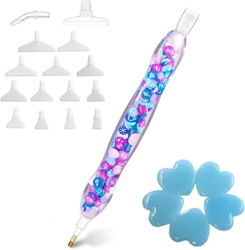 Vista 13 de Praise V Do Pluma de taladro de pintura de diamante de Navidad, kit de plumas de punta de taladro de gemas de diamantes de imitación, herramienta