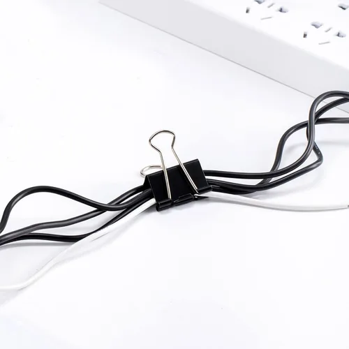 Vista 8 de Amazon Basics - Clips resistentes para carpetas de oficina, 144 unidades (paquete de 12 de 12), pequeños, 0.75 pulgadas, negros
