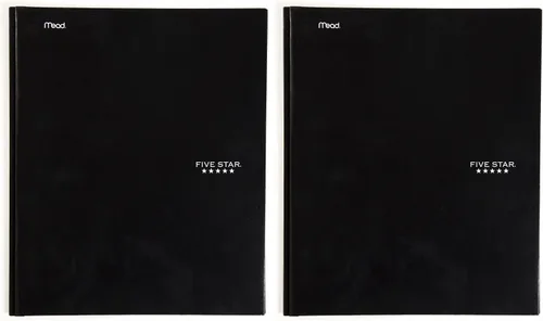 Vista 4 de Five Star Carpeta con ganchos y bolsillo., Negro