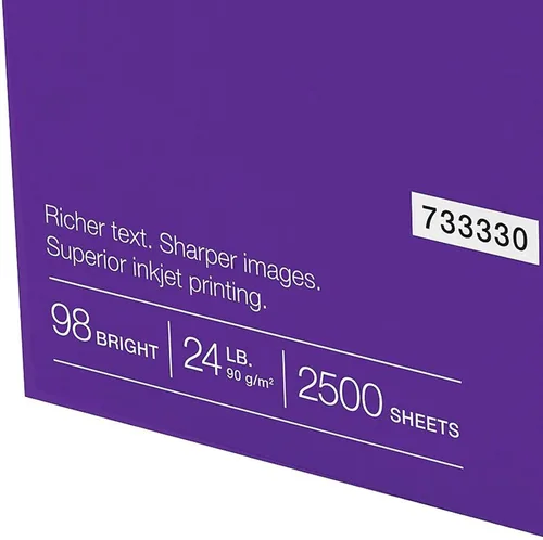 Vista 6 de Papel para Inyección de Tinta Staples – 8.5" x 11" Multiusos, 24 lbs, 98Bright, 5 Resmas/Cartón Papel blanco multiusos para impresión nítida por