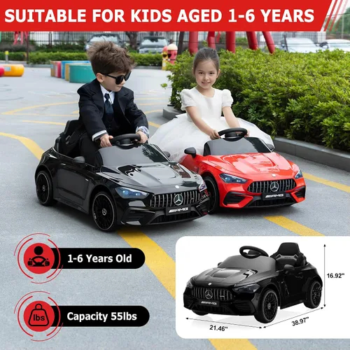 Vista 5 de TOBBI Auto de juguete eléctrico montable para niños, vehículo alimentado por batería para niños pequeños con control remoto parental/arranque