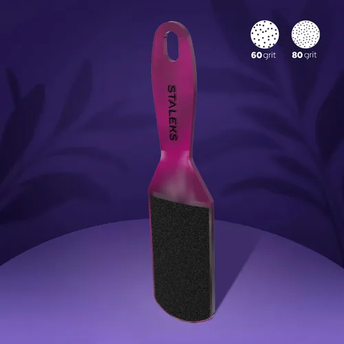 Vista 3 de STALEKS PRO Expert 10 Tipo 2 - Lima de pie de plástico (grano 80/120), herramienta ergonómica de pedicura de doble cara para callos y piel