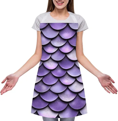 Vista 10 de Delantal de moda para mujer, resistente al agua, babero de bolsillo grande para cocina, lavavajillas