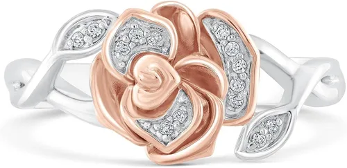 Vista 2 de Disney Enchanted Belle's Rose Diamond Fashion Ring 120ctw - Talla 7.5, Plata Esterlina, no conocido