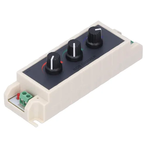 Vista 4 de Controlador RGB, atenuador de perilla RGB ajustable de 3 canales, para módulos RGB, tira de luz LED