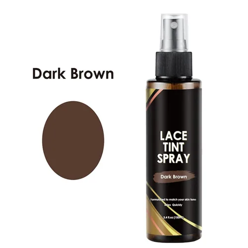 Vista 7 de Spray de tinte de encaje para pelucas, cierres y parte delantera - tonos oscuros, medios y marrón claro (3.3 fl oz)