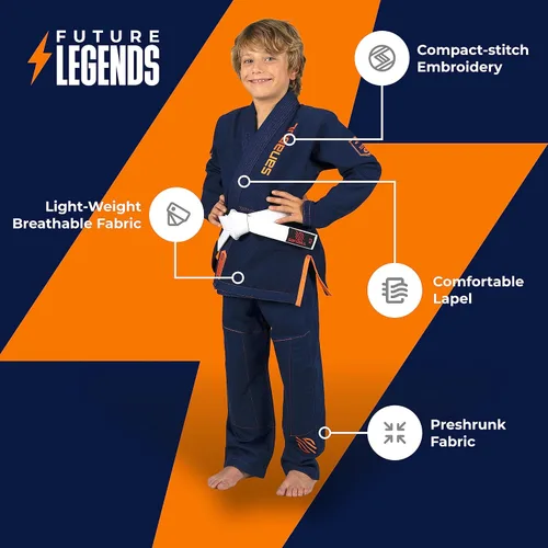 Vista 4 de Sanabul, Future Legend Kids - Traje de Jiu Jitsu brasileño, BJJ Gi