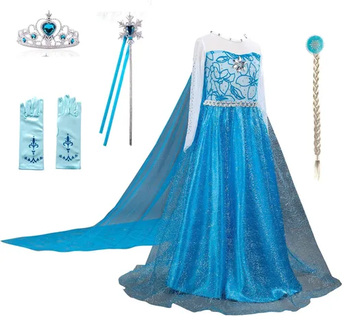 Vista 2 de Familycrazy Princess Costume, Princess Dresses for Girls Dress up Fancy Halloween Christmas for Toddler with Accessories