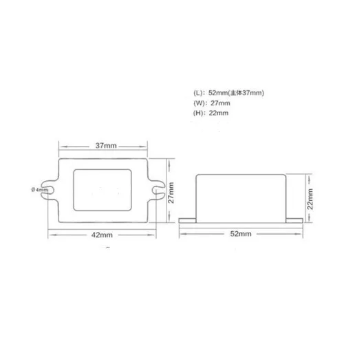 Vista 4 de Módulo convertidor CC/CC reductor de 12 V a 9 V, 1.7 A impermeable en miniatura de Envistia Mall
