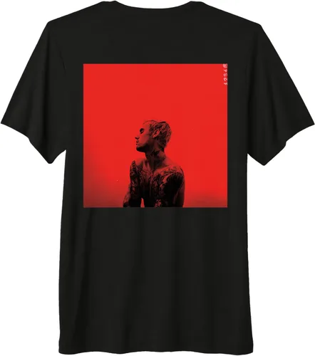Vista 2 de Justin Bieber Camiseta de alta calidad con funda de cambio, Negro, S