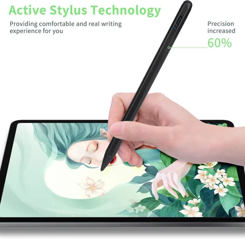 Vista 4 de Lápiz óptico electrónico para iPad de 5ª generación de 9.7 pulgadas 2017, lápiz capacitivo activo recargable tipo C, compatible con Apple iPad de 5ª