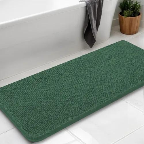 Vista 34 de Alfombras de baño en forma de U, alfombras de baño de felpilla súper absorbentes y respaldo antideslizante de PVC fuerte para inodoros, lavables a