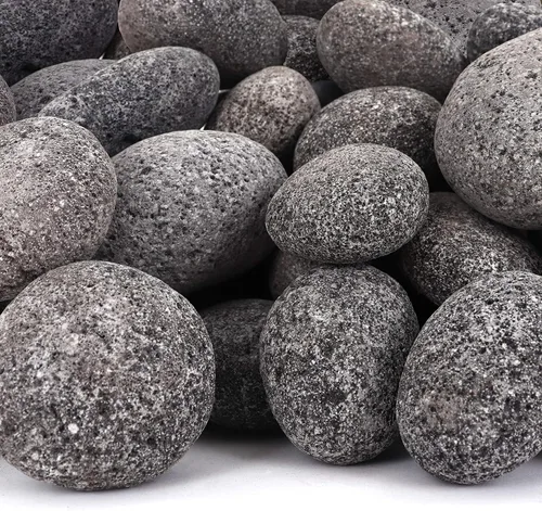 Vista 9 de Lava Rock - Piedras de lava pulidas de 10 libras - Piedras de lava negras y grises de 1 pulgada - Roca volcánica - Rocas de paisajismo - Pequeñas
