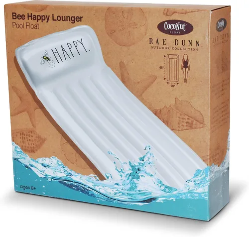 Vista 8 de Rae Dunn x CocoNut Float - Flotador de tumbona para adultos, tamaño adulto, multiusos, inflable y silla de descanso, flotador de balsa versátil