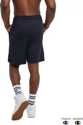Vista 3 de Champion Pantalones cortos para hombre, forro polar, pantalones cortos de peso medio, pantalones cortos atléticos con bolsillos