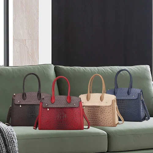 Vista 7 de Moderna bolsa de hombro y mano para mujer con asa superior de la colección Mia K
