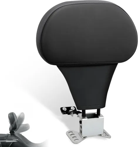 Vista 11 de FOVPLUE Respaldo Ajustable para Pasajero, Almohadilla Desmontable para Respaldo del Conductor Enchufable con Kit de Montaje para Harley Touring