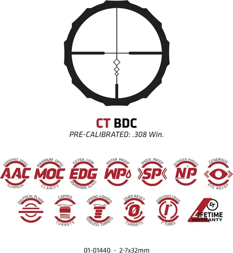 Vista 7 de Crimson Trace Brushline Pro Mira telescópica para rifle con construcción ligera y sólida, tapas para mira y paño para lentes para caza, tiro