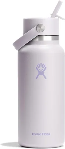 Vista 108 de Hydro Flask Botella de agua – Acero inoxidable aislado – Tapa flexible con popote de boca ancha, antiderrames, a prueba de fugas y recargable