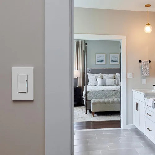 Vista 13 de Lutron - Interruptor inteligente Diva con regulador de intensidad de iluminación inteligente Caséta para bombillas LED, Alexa, Apple Homekit, Google