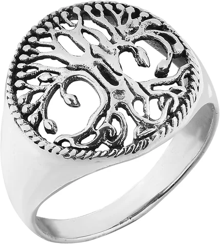 Vista 2 de Anillo de plata de ley 925 de AeraVida Inquebrantable Árbol de la Vida