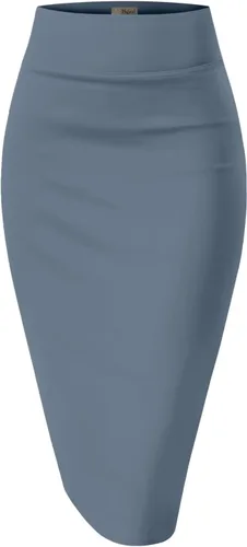 Vista 9 de Hybrid & Company Women's Scuba Pencil Skirt 1139 - negro