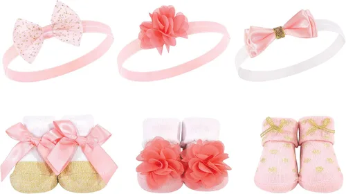 Vista 74 de Hudson Baby Conjunto de regalo de diadema y calcetines para niña