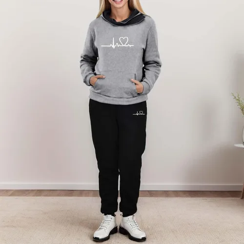 Vista 5 de Sweatsuits for Women Set 2 Piece, Bodycon Pullover Jogger Pants Lounge Sets Thick Fall Winter Sweatsuits Tracksuit