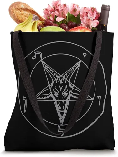Vista 4 de Seal Of Baphomet - Bolsa de mano de cabra de Pentagrama satánico oculto