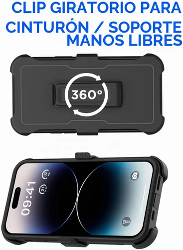 Vista 7 de AICase Funda para iPhone 14 Pro Max con protector de pantalla de vidrio + lente de cámara, resistente protección contra caídas, cuerpo completo