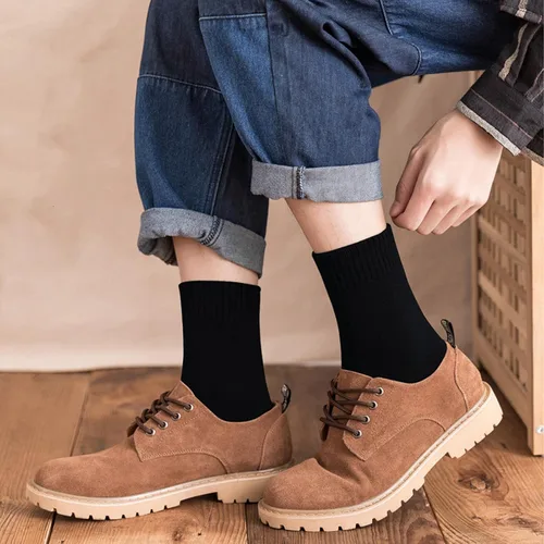 Vista 5 de VoJoPi 5 Pairs Wool Socks Mens Thick Thermal Winter Socks for Men Warm Hiking Socks Super Soft Cozy Boot Socks