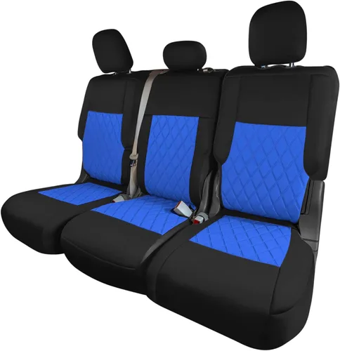 Vista 26 de FH Group Fundas de asiento de automóvil de ajuste personalizado específicamente hechas para Ford Explorer Base 2020-2024, fundas de asiento Negro