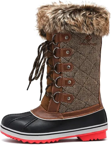 Vista 2 de DREAM PAIRS - Botas de nieve invernales de media pantorrilla para mujer
