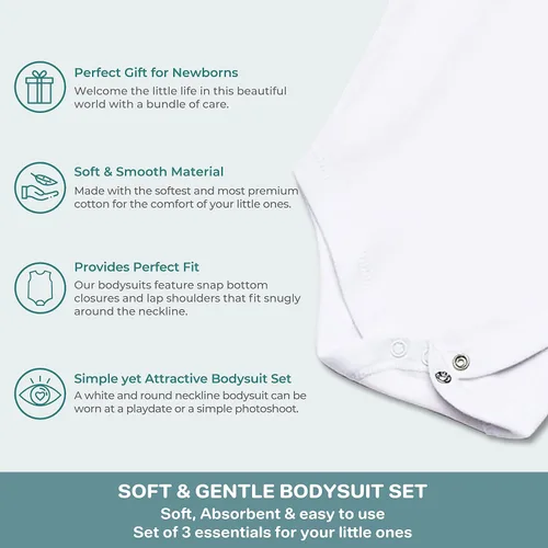 Vista 4 de Spasilk 100% de Bebé de algodón unisex sin mangas Lap Hombro Bodysuits (3 unidades)