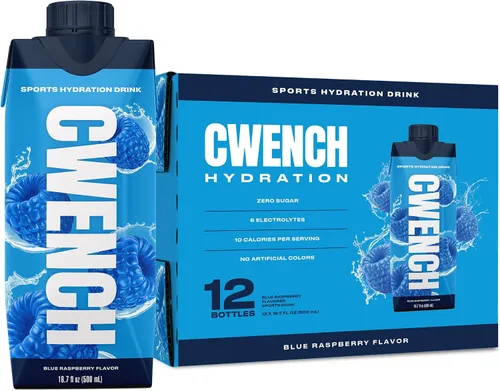 Vista 11 de CWENCH HYDRATION Bebida deportiva lista para beber, sabor Berry Crush, cero azúcar, bebida electrolítica con vitaminas B, botellas de 16.9 onzas