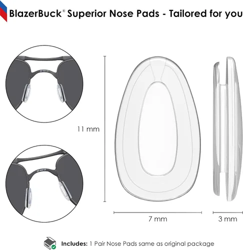 Vista 2 de BLAZERBUCK Almohadillas nasales de repuesto para gafas Oakley Gauge 3.168