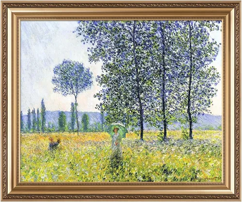 Vista 107 de IPIC - Reproducción artística de los lirios de agua de Claude Monet 1906, impresiones giclée coinciden con el marco dorado clásico, arte de pared