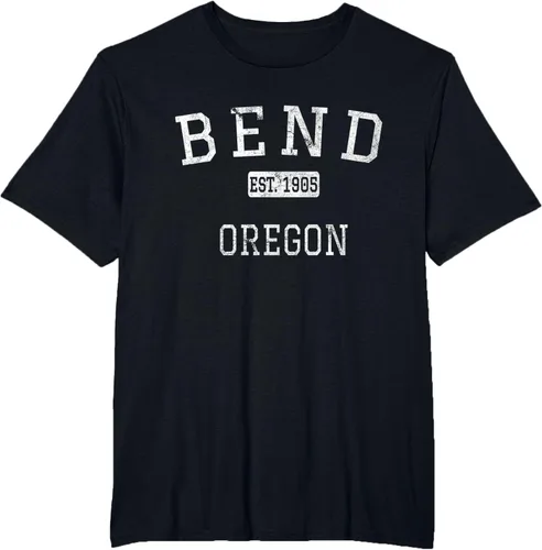 Vista 44 de Bend Oregon OR Camiseta vintage, Negro