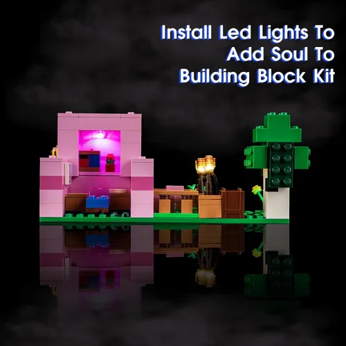 Vista 3 de Vaodest Luz LED para Lego 21268 The Baby Pig House Blocks Modelo, diseño y configuración compatible con el modelo 21268