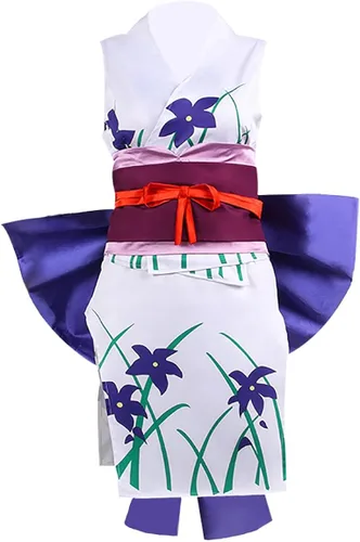 Vista 2 de CLLMKLCOS Disfraz de Nico Robin para mujer, uniforme de impresión digital, Kinomo, disfraz de Halloween