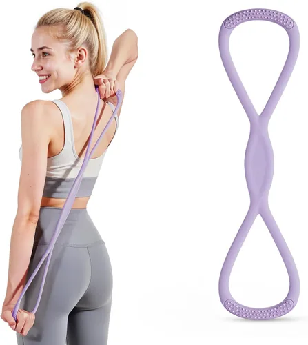 Vista 11 de Figura 8 banda de resistencia, figura 8 bandas de resistencia para mujeres y hombres, figura de banda de resistencia para entrenamiento, asas