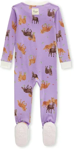 Vista 2 de Burt's Bees Baby - Pijama para niña, con cremallera delantera y pies cerrados antideslizantes, de algodón orgánico 100%, para niñas pequeñas