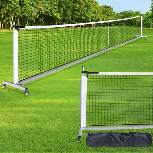 Vista 10 de Pro Pickleball - Red portátil con ruedas, sistema de red de pickleball resistente de 22 pies con marco de aluminio resistente para exteriores e