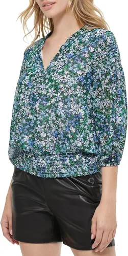 Vista 3 de Karl Lagerfeld Paris Top tejido de manga larga para mujer