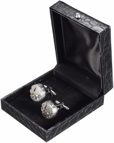 Vista 2 de BABAN reloj de estilo Steampunk de lujo para hombre reloj clásico gemelos con forma de mecanismo con caja de exhibición para guardar elegante