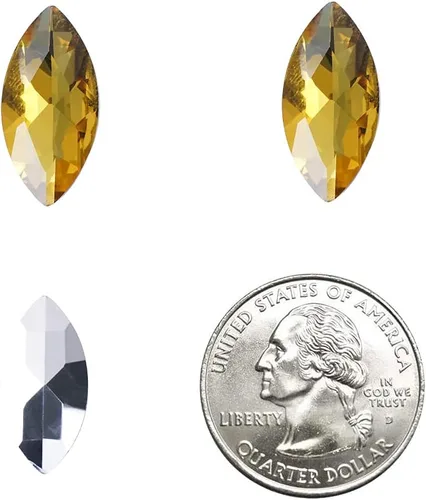Vista 6 de Diamantes de imitación grandes de cristal de 0.512 x 1.063 in, piedras preciosas en forma de ojo de caballo para manualidades, fabricación de joyas