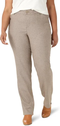 Vista 12 de Lee Women's Plus Size Wrinkle Free Relaxed Fit Straight Leg Pant Negro